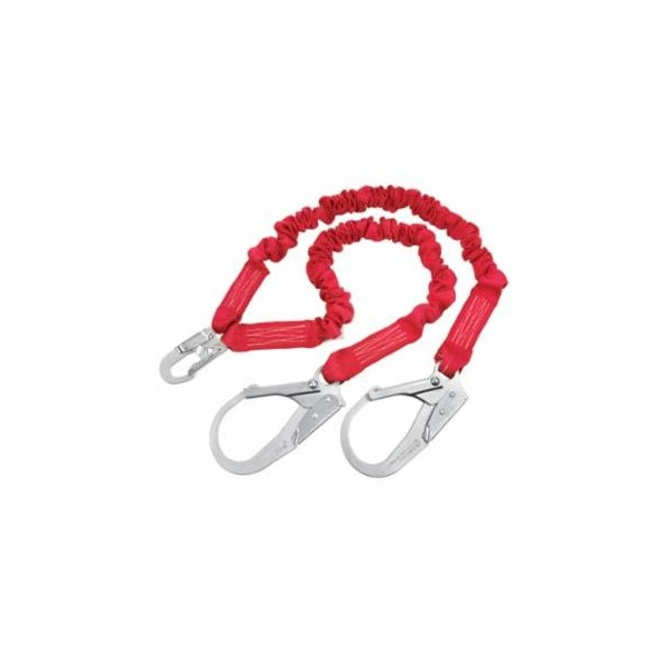 Dbi-Sala Protecta Pro, Stretch Shock Absorbing Lanyard, 6 ft, Rebar Hook Top Connection, Snap Hook 098-1340161 - main