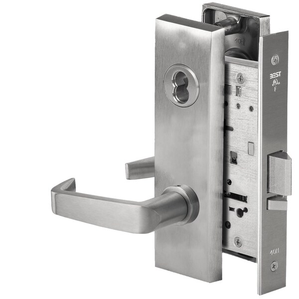 Best Fail Secure, 24V, Electrified Mortise Lock, 15 Lever, M Escutcheon, Satin Chrome 45HW7DEU15M626 - main