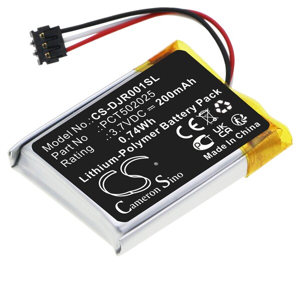 Ilc Dji Mic Transmitter Replacement 3.7V 0.2AH Battery MIC TRANSMITTER BATTERY - main