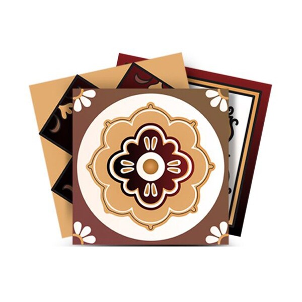 Homeroots 5" X 5" Shades Of Brown Mosaic Peel And Stick Removable Tiles 390894 - main