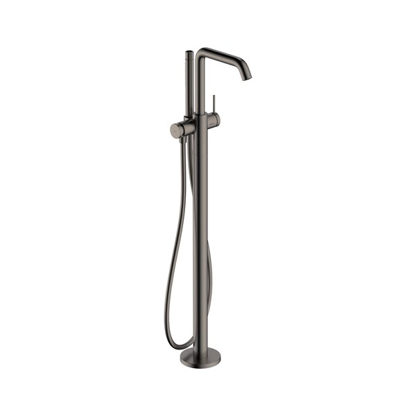 Hansgrohe Tecturis S Freestanding Tub Filler with 1.75 GPM Handshower in Brushed Black Chrome 73440341 - main