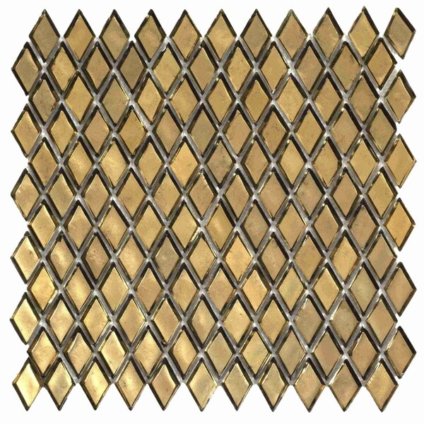 Apollo Tile Gold 10.8 in x 11.4 in Glass Glossy Floor and Wall Mosaic Tile 8.55 sqft/case, 10PK APLADI8803A - main
