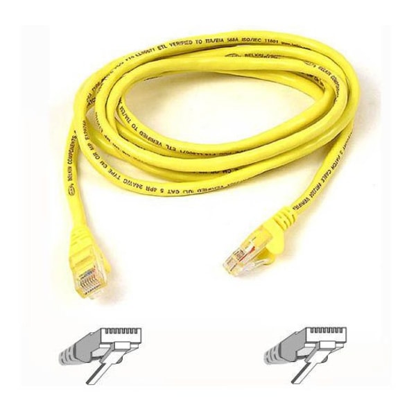 Belkin Patch Cable - Rj-45 (M) - Rj-45 (M) - 25 Ft - Utp - ( Cat 6 ) - Yellow A3L980-25-YLW-S - main