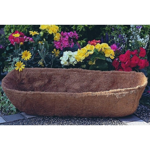 Landscapers Select Planter Liner, 30 in W, 9 in H, Rectangular, Natural Coconut, Brown T51551-3L - main