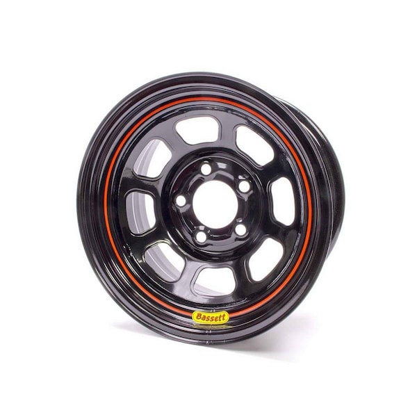 Bassett 58SC5 Spun Wheel - 15 x 8 in. - 5 x 4.75 in. - Black - 5 in. Back Spacing - 17 lbs BAS58SC5 - main