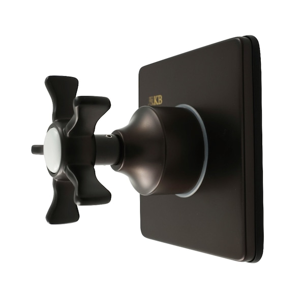 Kingston Brass Single-Handle Six-Way Diverter Valve with Square Trim Kit, Oil Rubbed Bronze KS4045NX - main