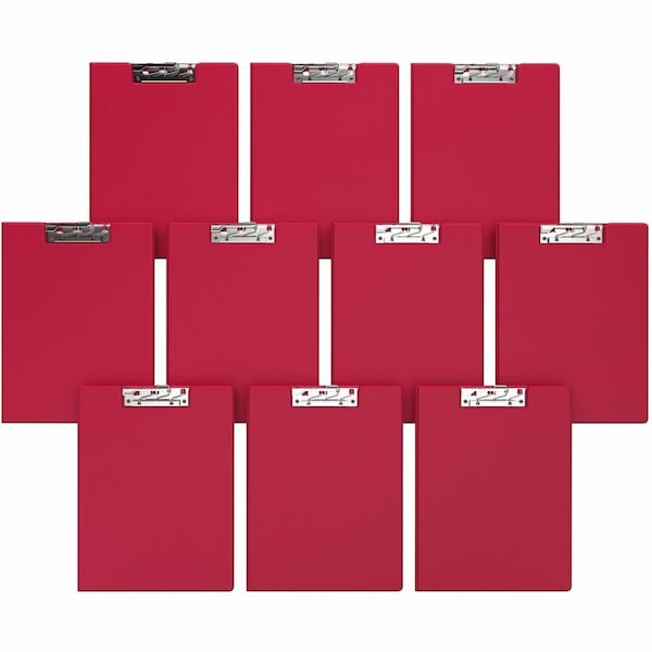 Davis Group Essential Clipboard, Lever Clip-Red, PK10 4511-03-10 - main