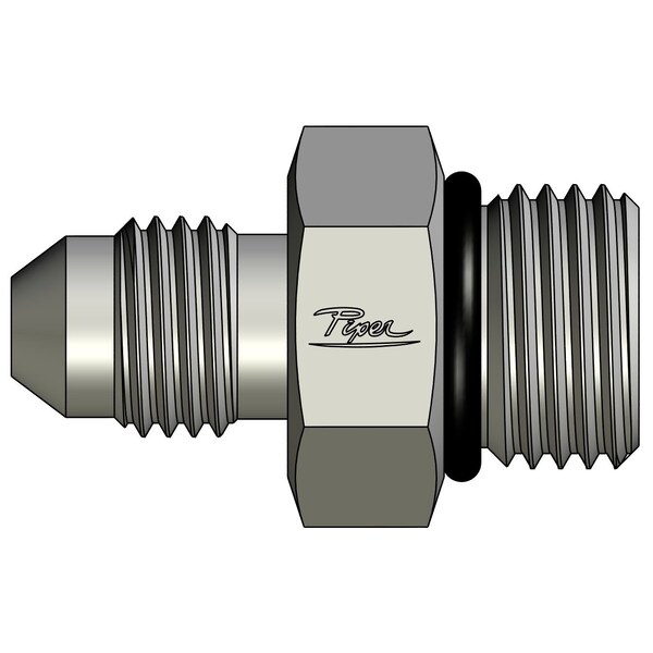 Piper Straight Thread Connector, 1/4in. Male JIC, 3/8'' Male O-Ring Boss Straight 0700-04-06 - main
