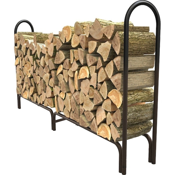 B & K Panacea Black Powder Coated Steel Log Rack 15204 - main