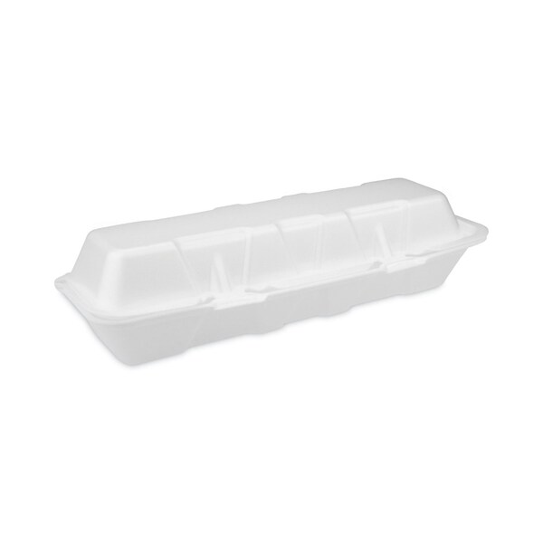 Pactiv Foam Hinged Lid Container, 2 Tab Lock Hoagie, 13x4x4, 1-Cmp, Wt, PK250 0TH1X267000Y - main