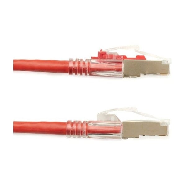 Black Box CAT5e 100-MHz Locking Snagless Stranded Ethernet Patch Cable - Shielded F/UTP, CM PVC RJ45 C5EPC70S-RD-02 - main