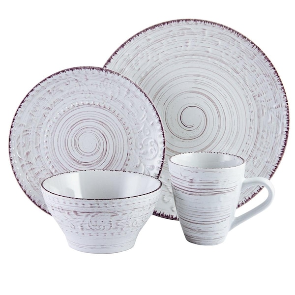Fastfood Malibu Sands 16 Piece Dinnerware Set in Shell FA375604 - main