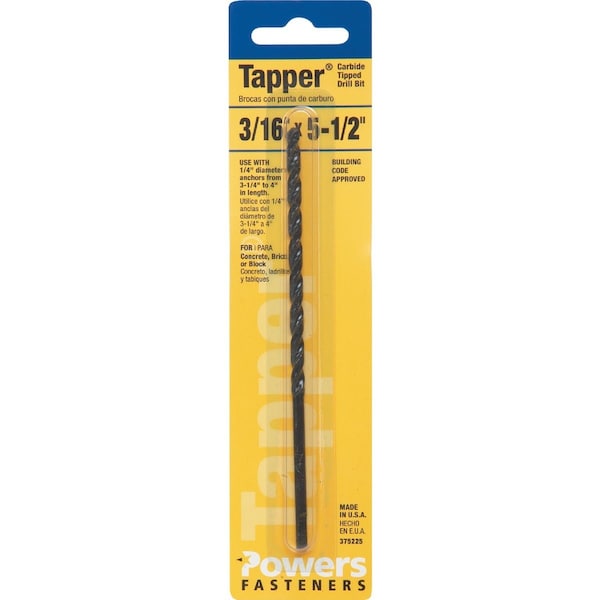 Hillman The Anchor Center 3/16''x5-1/2'' Tapcon Masonry Drill Bit 375225 - main