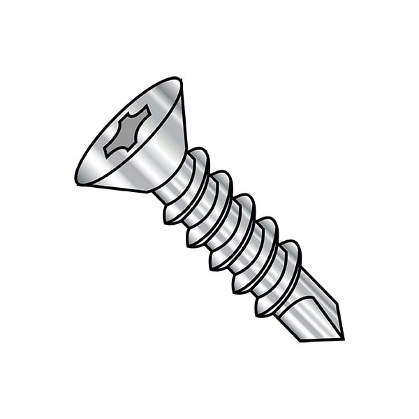 Zoro Select 10-16X5/8 Phil Flat Ft Sds 18-8 No 3P Stainless Steel, 5000Pk 1010KPF188 - main