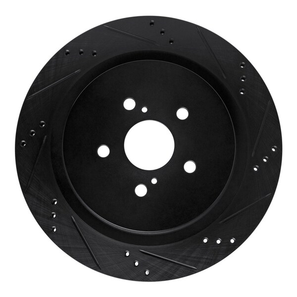 Dynamic Friction Co DFC Brake Rotor - Drilled and Slotted - Black 633-75042R - main