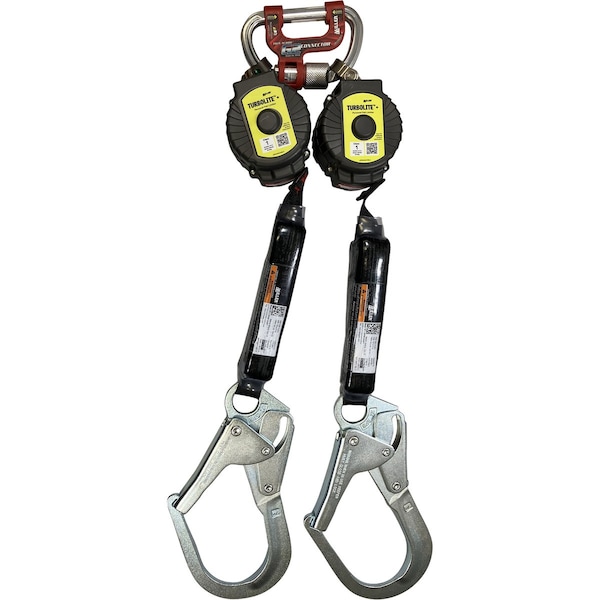 Honeywell Miller TurboLite+ Self-Retracting Lifeline, Carabiner, Aluminum, 2 Leg(s), 420 lb Weight Capacity MTL-OHW2-22/11FT - main