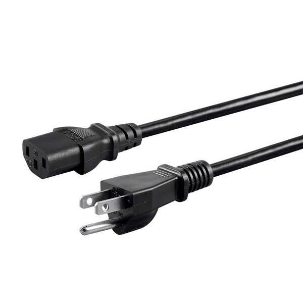 Monoprice Power Cord - NEMA 5-15P to IEC 60320 C13_ 16AWG_ 13A/1625W_ 3-Prong_ B 27292 - main