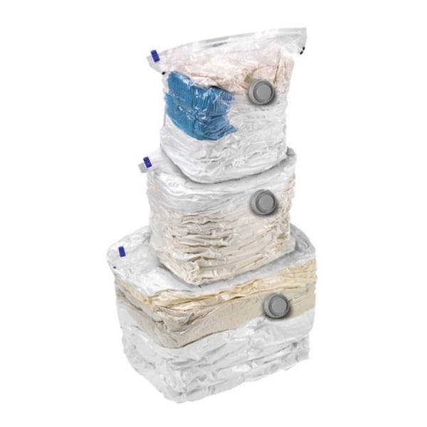 Honey-Can-Do Zip Seal, Plastic, Vacuum Storage Bag Set, Clear VAC-01301 - main
