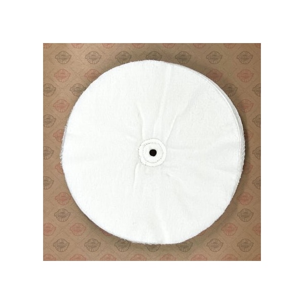 Renegade Products Usa 10 Inch Single-Stitched Loose-Ply Buffing Wheels, 1/2" Arbor Hole, Domet Flannel, 40-Ply FCV10X40PDF-SO-1/2AH - main
