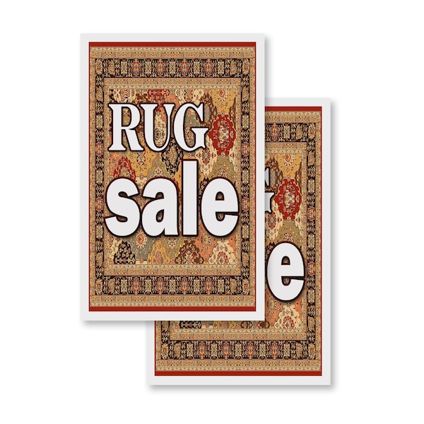 Signmission Rug Sale, Vinyl Decals Only 24 Inch x 36 Inch, Vinyl Decal, 2PK DSB-2436-2PACK-Rug Sale - main