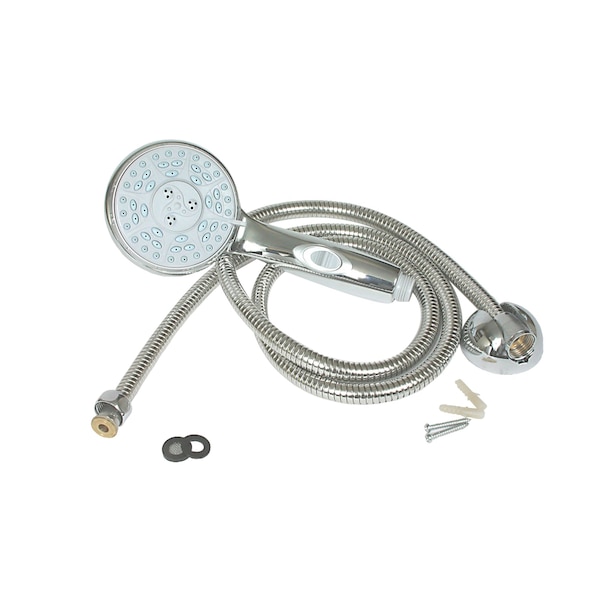 Camco RV/Marine Shower Head and 60in Shower Hose - Chrome 43713 - main