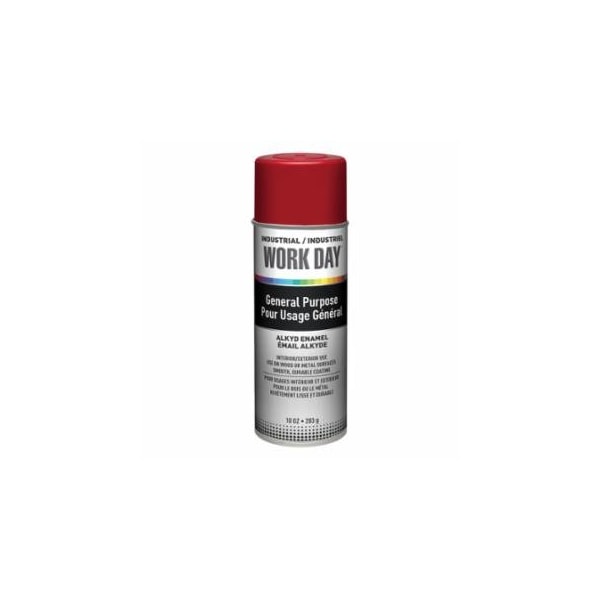 Krylon Industrial Industrial Work Day, Enamel Paint, 10 oz Aerosol Can, Gloss Red, 12PK 425-A04404007 - main