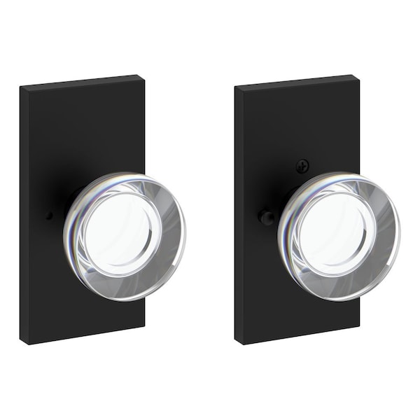 Baldwin Privacy Contemporary Crystal Knob and Contemporary 5in Rose with 6AL Latch and Dual Strike PVCCYCFR190 - main