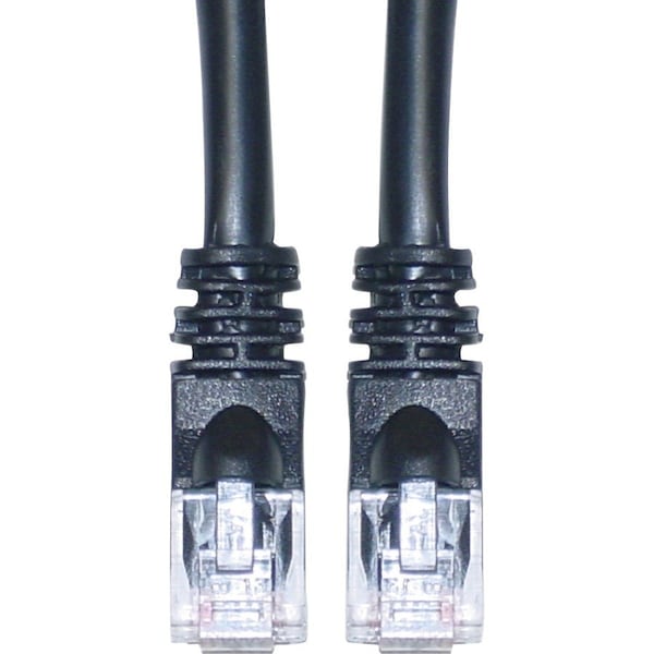 Cable Wholesale Cat5e Black Copper Ethernet Patch Cable, Snagless/Molded Boot, POE Compliant, 10 foot 10X6-02210 - main