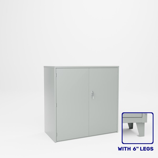 Pucel Heavy Duty Storage Cabinet with 6 in Legs, 48 in W x 54 in H x 24 in D, Red HDSC-4848-24-2L - main