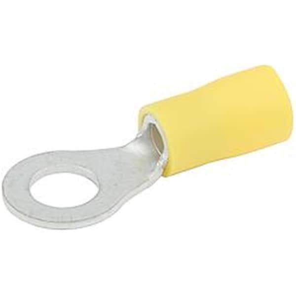 Allstar Performance 12-10 Gauge Insulated Ring Terminal with 0.25 in. Hole, Yellow, 20PK ALL76054 - main