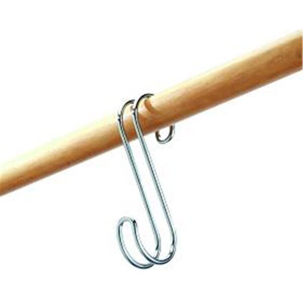 Pamperedpets Craft Inc Classico Over-the-Rod S Hook 2x.75x5.25 Chrome PA272834 - main