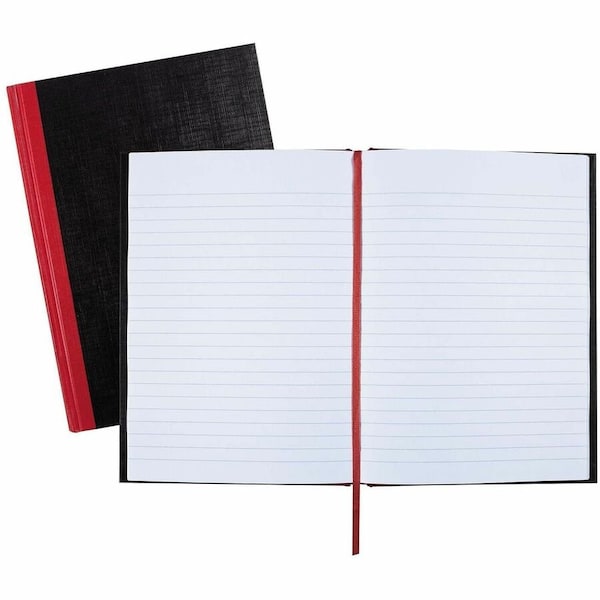 Black N Red 8-1/4" x 5-7/8" Black Casebound Notebook JDKE66857 - main