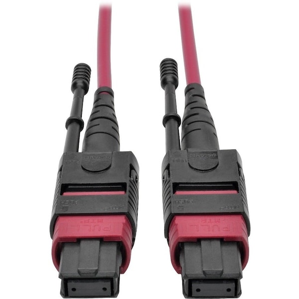 Eaton Tripp Lite Series 100G MTP/MPO Multimode OM4 Plenum-Rated Fiber Optic Cable F/F, 12 Fiber, N845-05M-12-MG - main
