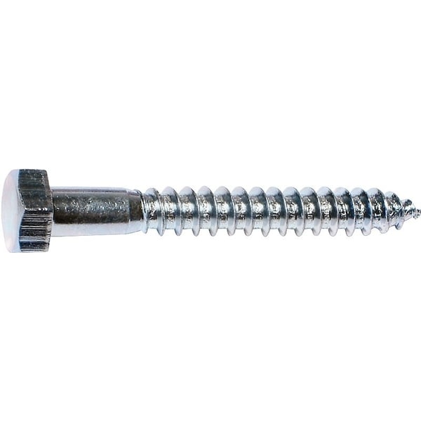 Midwest Fastener Lag Screw, 5/16 in, 3-1/2 in, Zinc Plated Hex Hex Drive 01305 - main