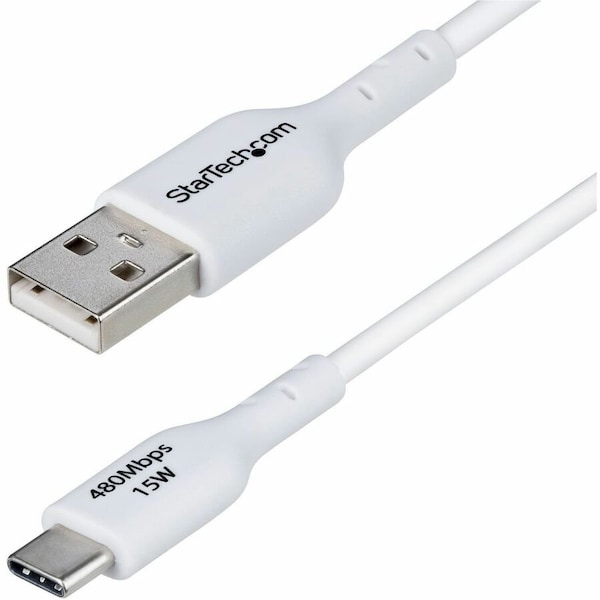 Startech.Com 3FT (91CM) USB-A TO USB-C CHARGING CABLE, CHARGE & SYNC, 3A, USB 2.0, TPE JACKET USB2AC3FWHE - main