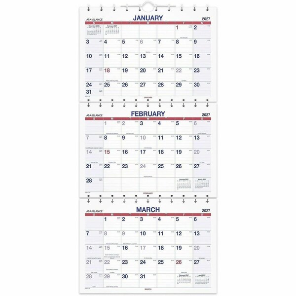 At-A-Glance 22 x 28-1/2" Move a Page Three-Month Wall Calendar PMLF1128 - main