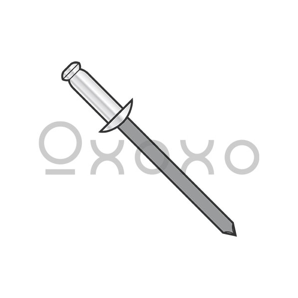 Oxoxo 5/32X.87-1.0 Aluminum Rivet With Steel Mandrel, 4000PK 218528 - main