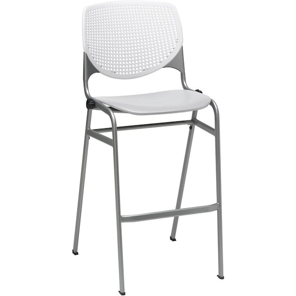 Kfi Poly Stack Barstool, Lt Grey Seat BR2300-BP08-SP13 - main