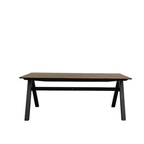 Homeroots 71" Walnut Solid Wood Trestle Base Dining Table 716281 - main