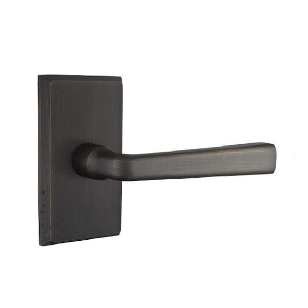 Emtek Residential Door Levers Privacy Left Hand Medium Bronze 7204CRMBLH - main