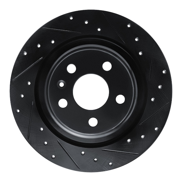 Dynamic Friction Co DFC Brake Rotor - Drilled and Slotted - Black 633-27058R - main