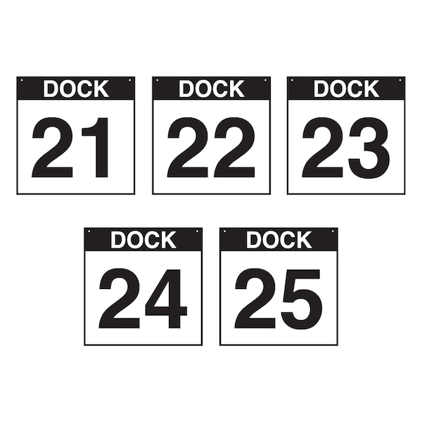 5S Supplies Loading Dock 21-25 Sign - ALM - 18in x 18in DOCK21-25-ALM-1818 - main