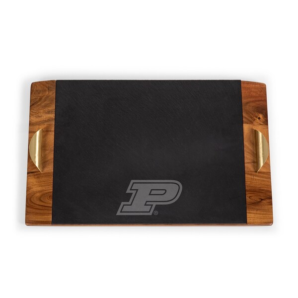 Picnic Time Family Of Brands NCAA Purdue Boilermakers Covina Acacia and Slate Serving Tray 957-07-512-513-0 - main