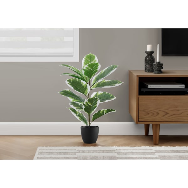Monarch Specialties Artificial Plant, 27" Tall, Rubber, Indoor, Faux, Fake, Table, Greenery, Potted, Real Touch I 9572 - main