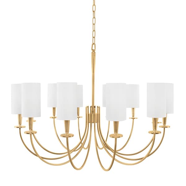Hudson Valley Lighting Mason 12 Light Chandelier 34.5 In. Aged Brass 8032-AGB - main
