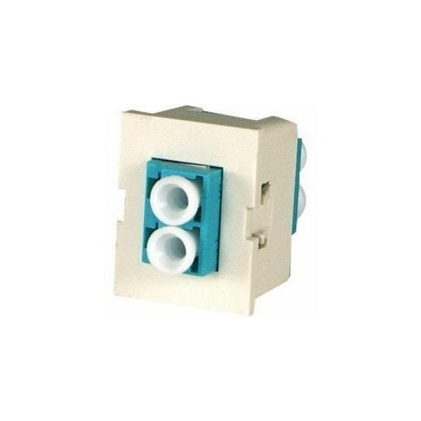Ortronics 1-PORT LC MM TRACKJACK INSERT, MODULE, AQUA ADAPTER, CERAMIC ALIGNMENT 63700075 - main