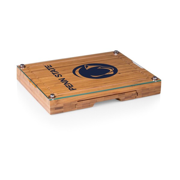 Picnic Time Family Of Brands NCAA Penn State Nittany Lions Concerto Glass Top Cheese Board and Knife Set 919-00-505-494-0 - main