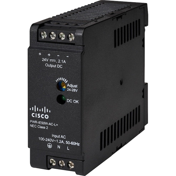Cisco AC Adapter - For Ethernet Switch, Network Router PWR-IE50W-AC-L= - main