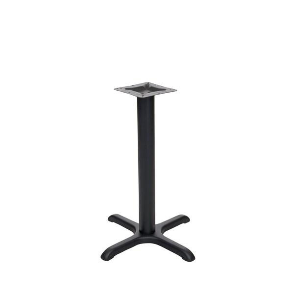 Bfm Seating Stamped Steel - 22 x 22 Cross Base - Dining Height - 3in Column - 7 7/8in Welded Top Plate STB-2222 - main