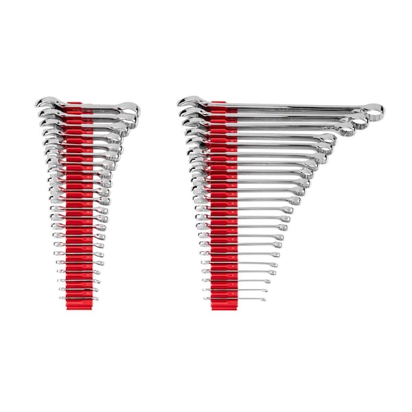Tekton Stubby and Standard Length Combination Wrench Set w/Modular Organizers, 44pc (6-32 mm, Common Sizes) WCB95905 - main